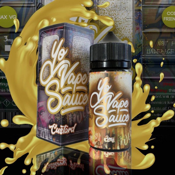 Yo Vape Sauce Premium PG+VG E-liquid E-juice 100ml(0mg/ml, Custard)