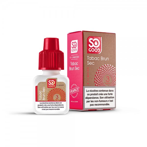 SO GOOD Premium PG+VG E-liquid E-juice Tobacco Flavor 10ml(Dark Dry Tobacco, 3mg/ml)