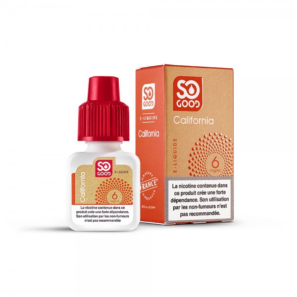 SO GOOD Premium PG+VG E-liquid E-juice Tobacco Flavor 10ml(California, 6mg/ml)