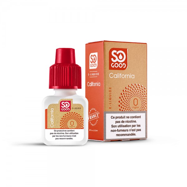 SO GOOD Premium PG+VG E-liquid E-juice Tobacco Flavor 10ml(California, 0mg/ml)