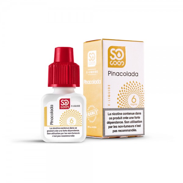 SO GOOD Premium PG+VG E-liquid E-juice Greedy Flavor 10ml(Pina Colada, 6mg/ml)