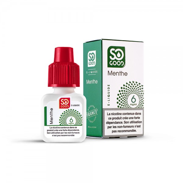 SO GOOD Premium PG+VG E-liquid E-juice Minty Flavor 10ml(Mint, 6mg/ml)