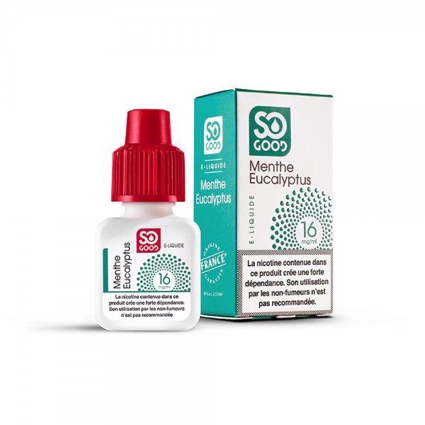 SO GOOD Premium PG+VG E-liquid E-juice Minty Flavor 10ml(Mint Eucalyptus, 16mg/ml)