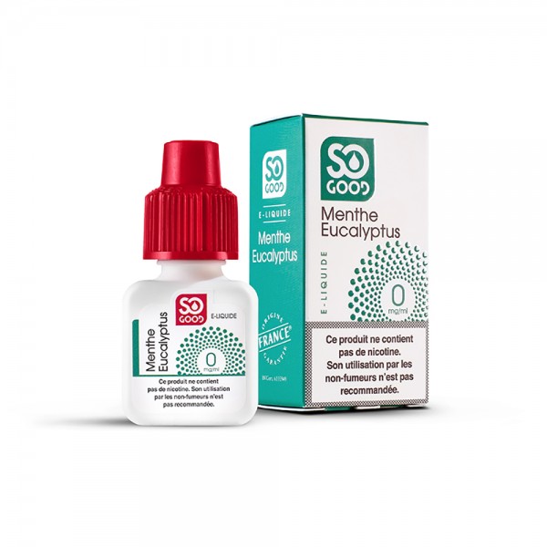 SO GOOD Premium PG+VG E-liquid E-juice Minty Flavor 10ml(Mint Eucalyptus, 0mg/ml)