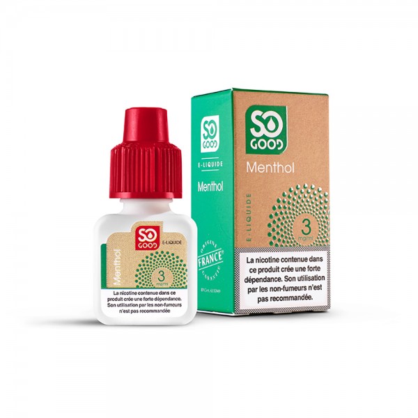 SO GOOD Premium PG+VG E-liquid E-juice Minty Flavor 10ml(Menthol, 3mg/ml)