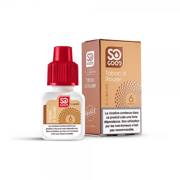 SO GOOD Premium PG+VG E-liquid E-juice Tobacco Flavor 10ml(Tobacco Roll, 6mg/ml)