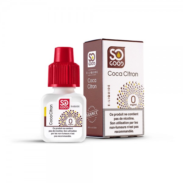 SO GOOD Premium PG+VG E-liquid E-juice Greedy Flavor 10ml(Coca Lemon, 0mg/ml)