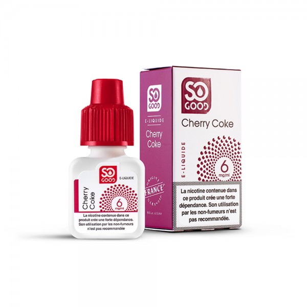 SO GOOD Premium PG+VG E-liquid E-juice Greedy Flavor 10ml(Cherry Coke, 6mg/ml)