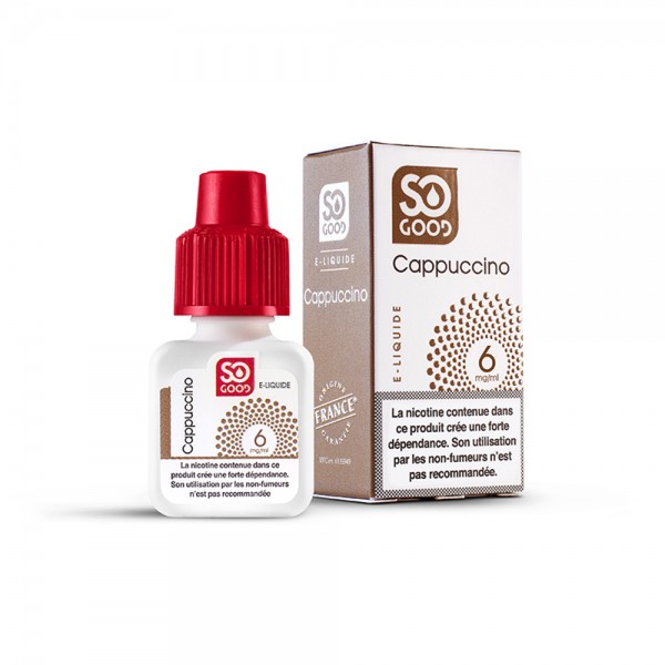 SO GOOD Premium PG+VG E-liquid E-juice Greedy Flavor 10ml(Cappuccino, 6mg/ml)