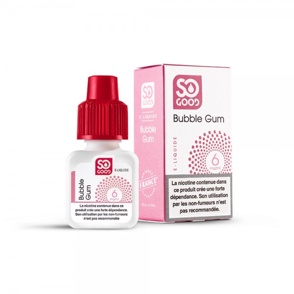 SO GOOD Premium PG+VG E-liquid E-juice Greedy Flavor 10ml(Bubble Gum, 6mg/ml)