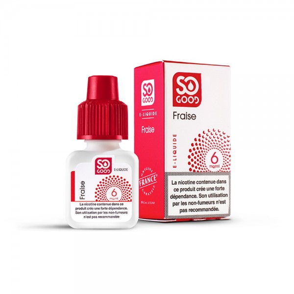 SO GOOD Premium PG+VG E-liquid E-juice Fruity Flavor 10ml(Strawberry, 6mg/ml)