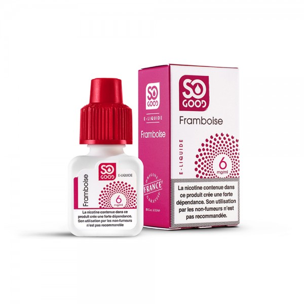 SO GOOD Premium PG+VG E-liquid E-juice Fruity Flavor 10ml(Raspberry, 6mg/ml)