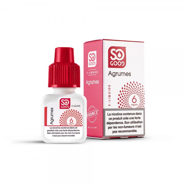 SO GOOD Premium PG+VG E-liquid E-juice Fruity Flavor 10ml(Citrus, 6mg/ml)