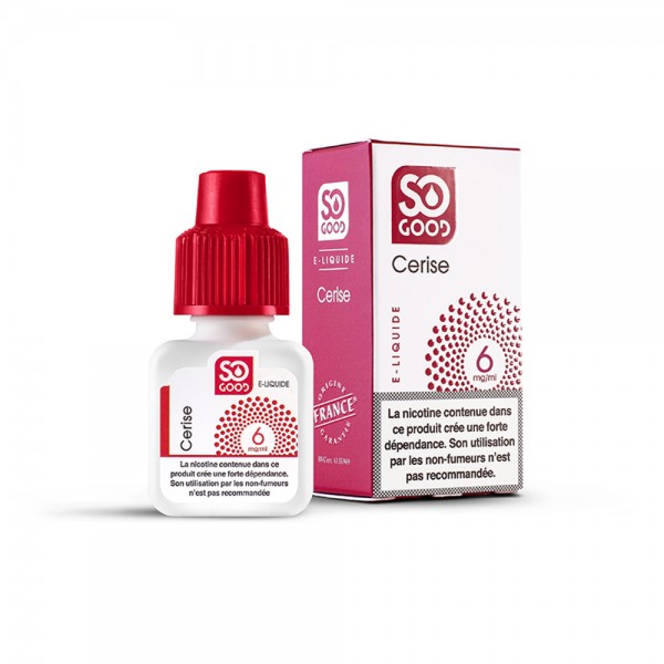 SO GOOD Premium PG+VG E-liquid E-juice Fruity Flavor 10ml(Cherry, 6mg/ml)