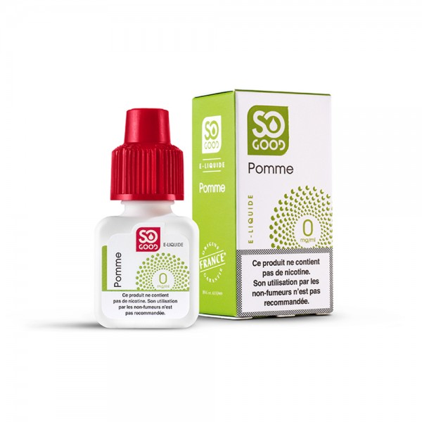 SO GOOD Premium PG+VG E-liquid E-juice Fruity Flavor 10ml(Apple, 0mg/ml)