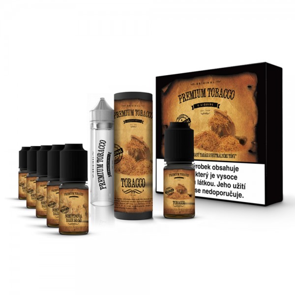 Premium Tobacco E-liquid E-juice DIY Kit PG+VG 6x10ml(Tobacco, 3mg/ml)