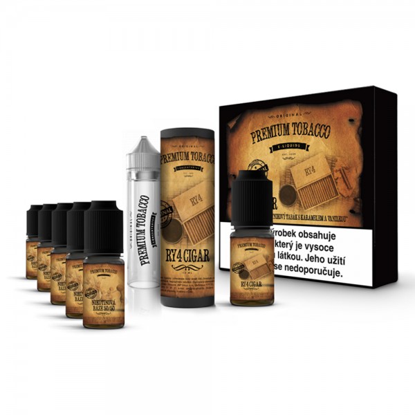 Premium Tobacco E-liquid E-juice DIY Kit PG+VG 6x10ml(RY4 Cigar, 3mg/ml)