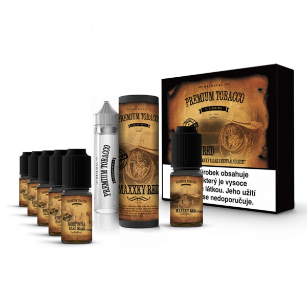 Premium Tobacco E-liquid E-juice DIY Kit PG+VG 6x10ml(MaXXky Red, 3mg/ml)