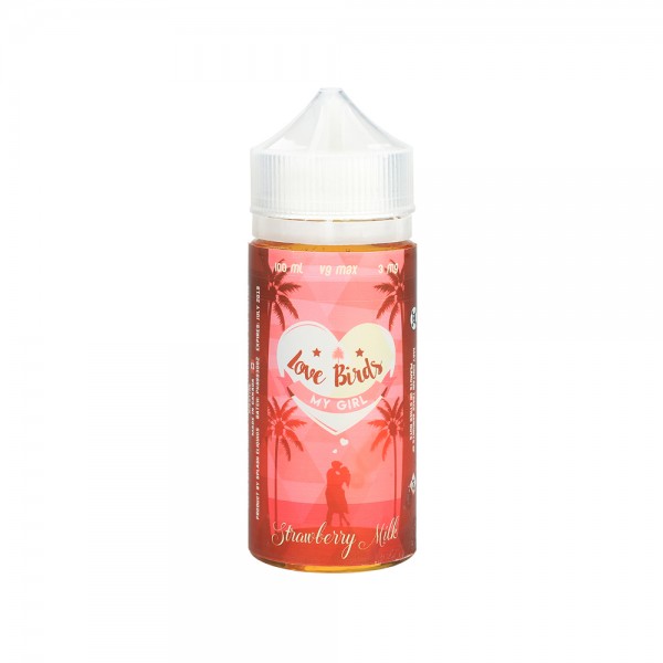 Love Birds My Girl & My Boy PG+VG E-liquid E-juice 100ml(My Girl/Strawberry Milk, 3mg/ml)