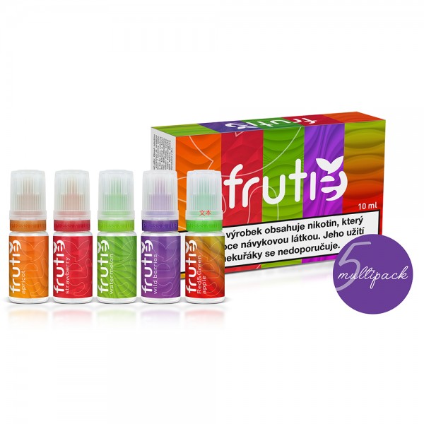 Frutie Premium PG+VG E-liquid E-juice Frutie Variety Pack 10ml 5pcs(, 8mg/ml)